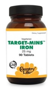 Country Life Target Mins Iron 25Mg. 90 Tabs