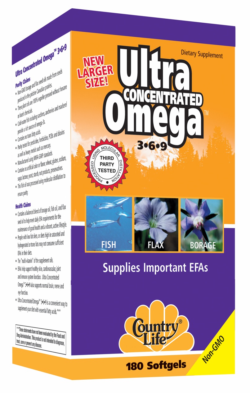 Country Life Ultra Omega 3 6 9 180 Softgel