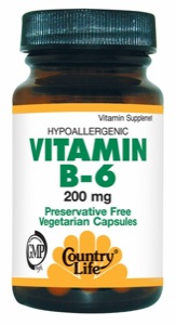 Country Life Vitamin B-6 C 200 Mg 90 vc