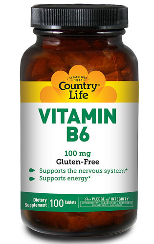 Country Life Vitamin B-6 100 Mg. 100 Tabs