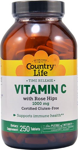 Country Life Vitamin C 1000 Rh,Tr 250 Tabs-UNAVAILABLE