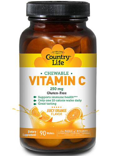 Country Life Vitamin C Wafer 250Mg. 90