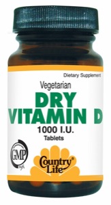 Country Life Vitamin D 1000 Units Dry 100 Tabs TEMPORARELY UNAVAILABLE