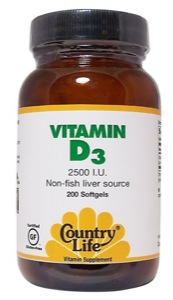 Country Life Vitamin D3 2500 I.U. Larger 200Sg