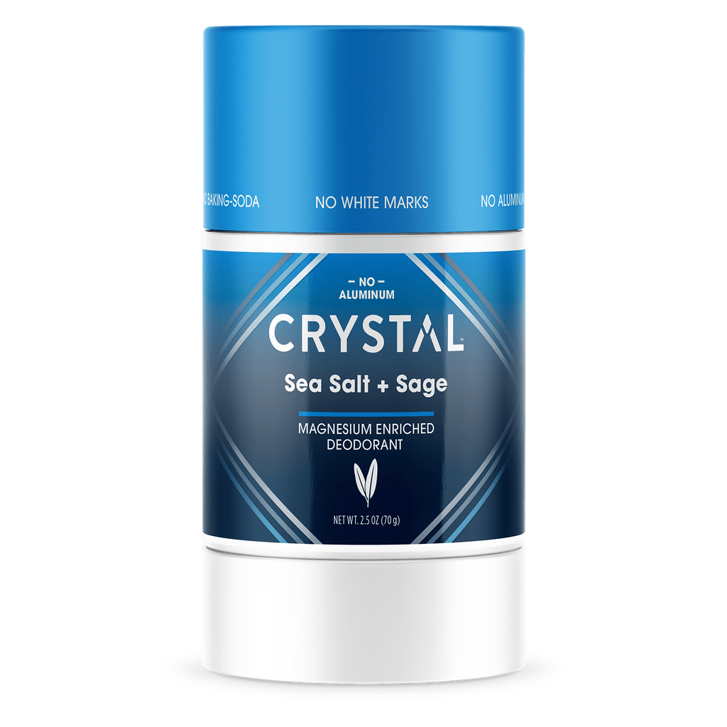 Crystal Body Magnesium Enriched Deodorant Stick Sea Salt & Sage 2.5 ounce