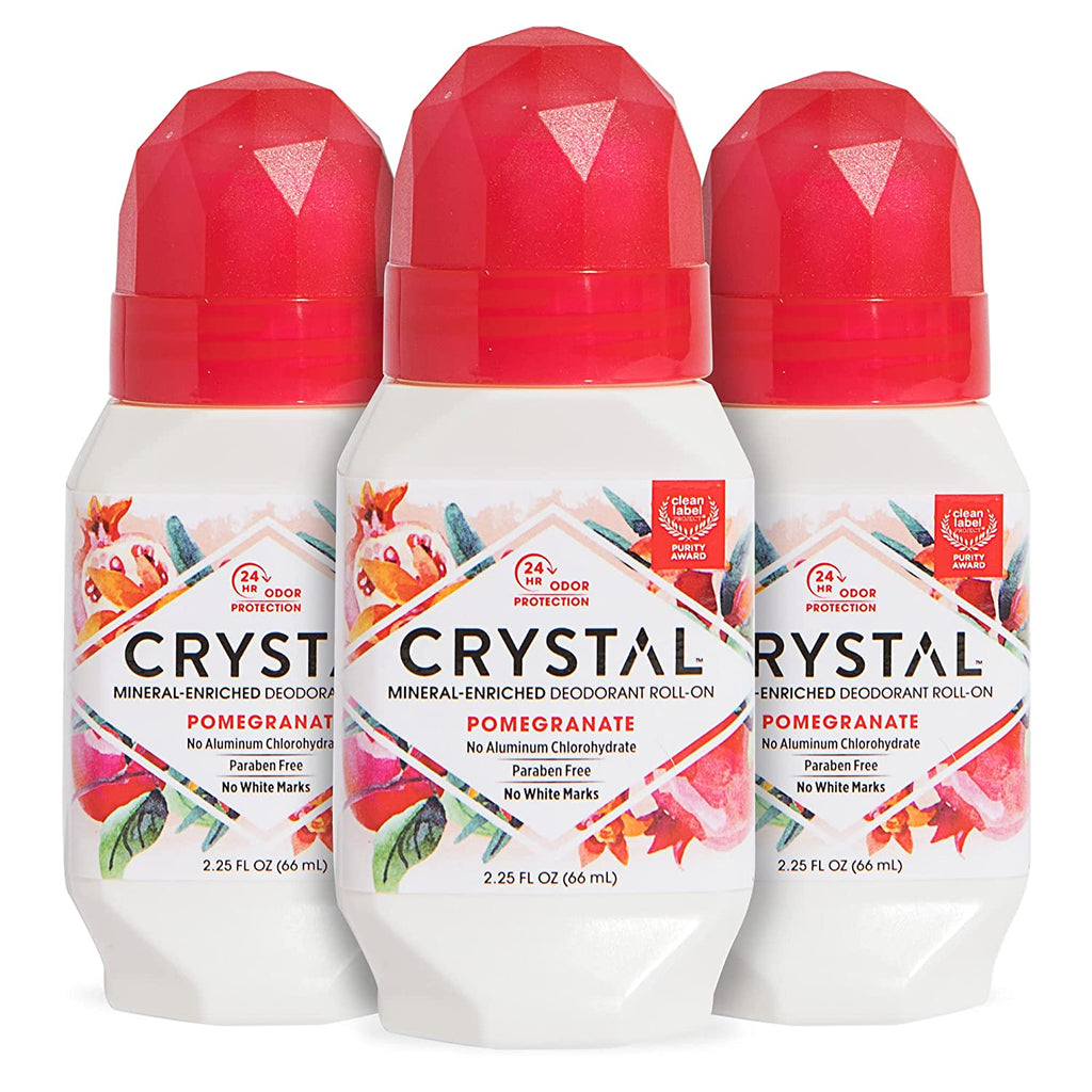 Crystal Body Mineral Deodorant Roll On Pomegranate 2.25 ounce-OUT OF STOCK