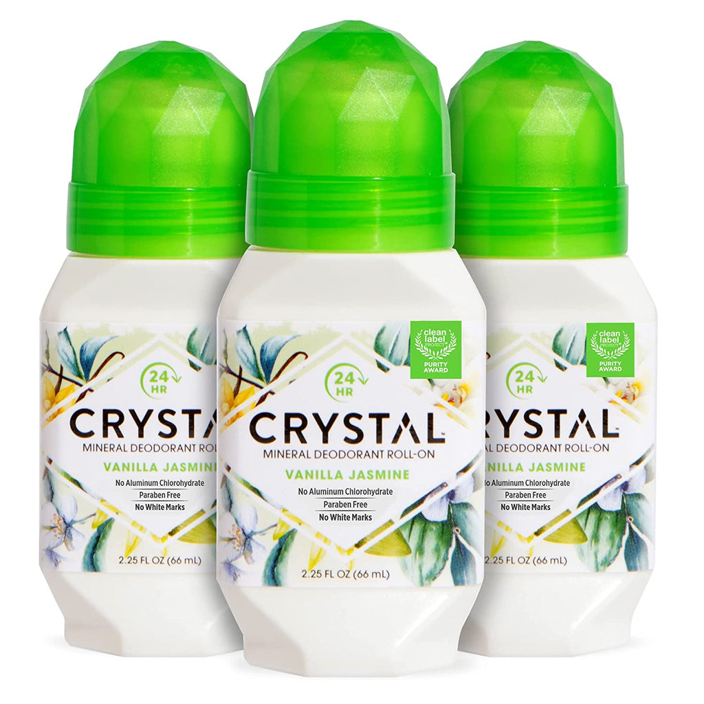 Crystal Body Mineral Deodorant Roll On Vanilla Jasmine 2.25 ounce