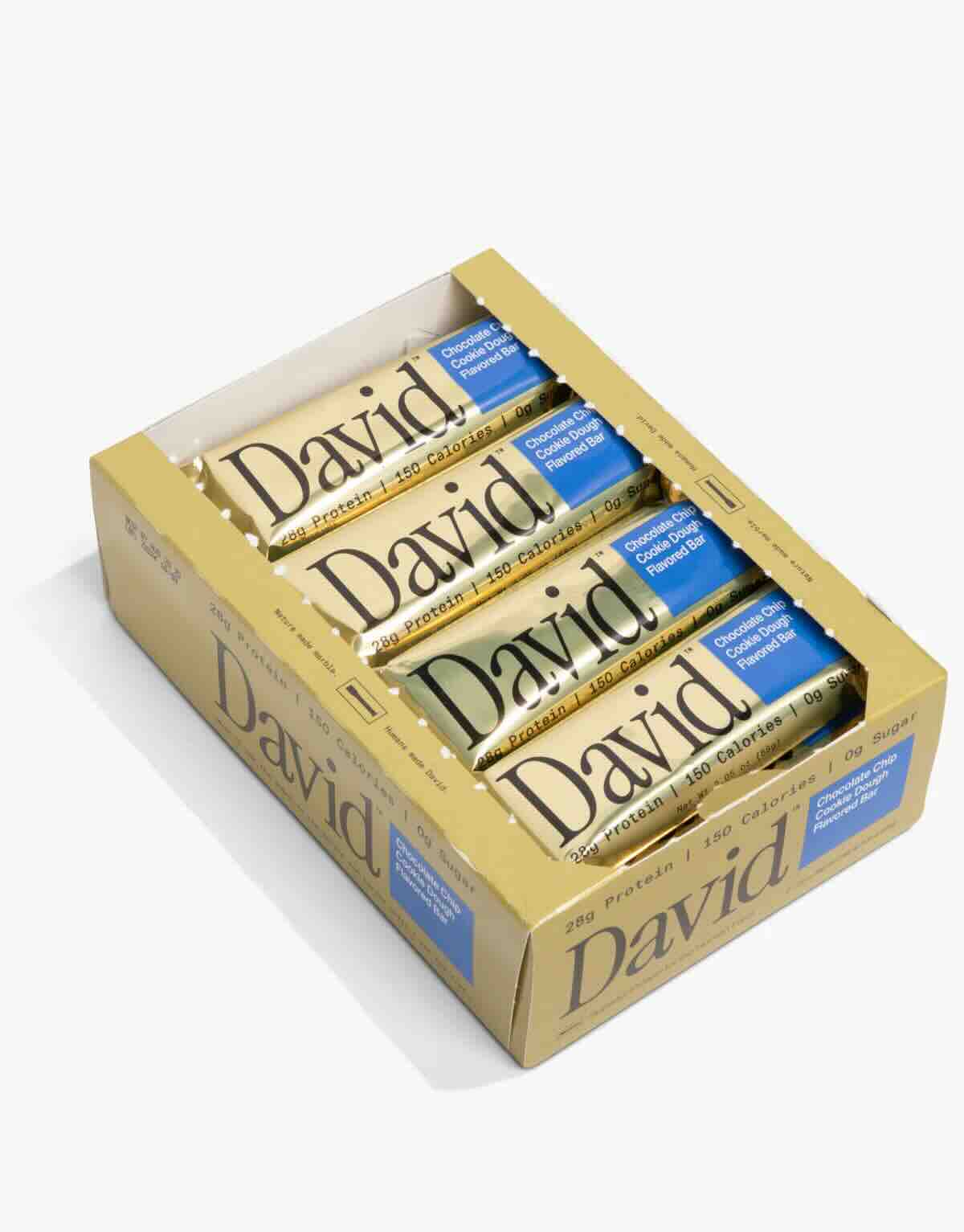 David Protein - Chocolate Chip Cookie Dough 12 bars