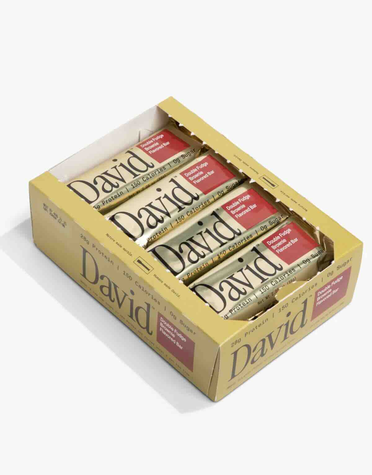 David Protein - Double Fudge Brownie 12 bars
