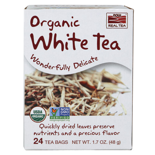 Now Vitamins - Delightfully White Tea Organic 24 Tea Bags