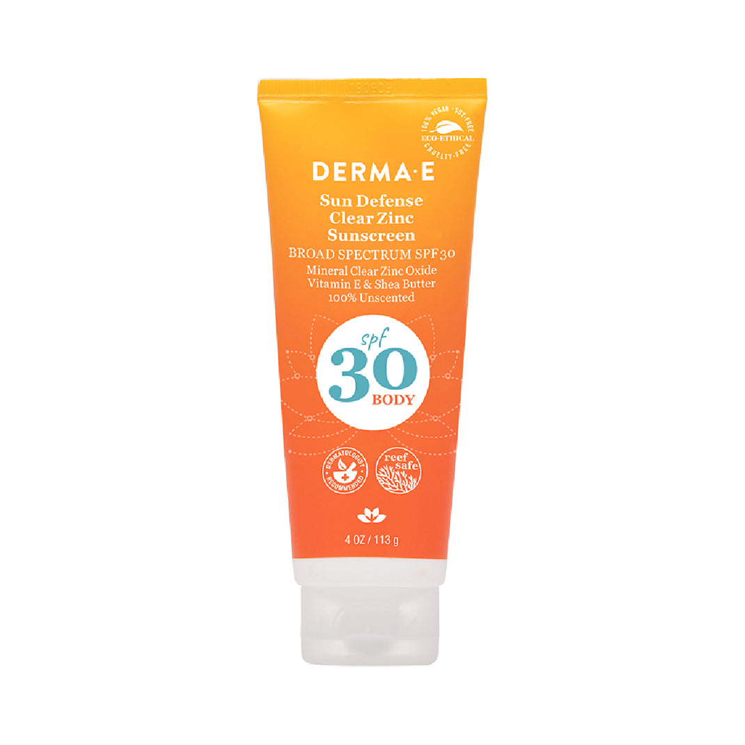 Derma E - Sun Defense Clear Zinc SPF30 Body 4 ounce