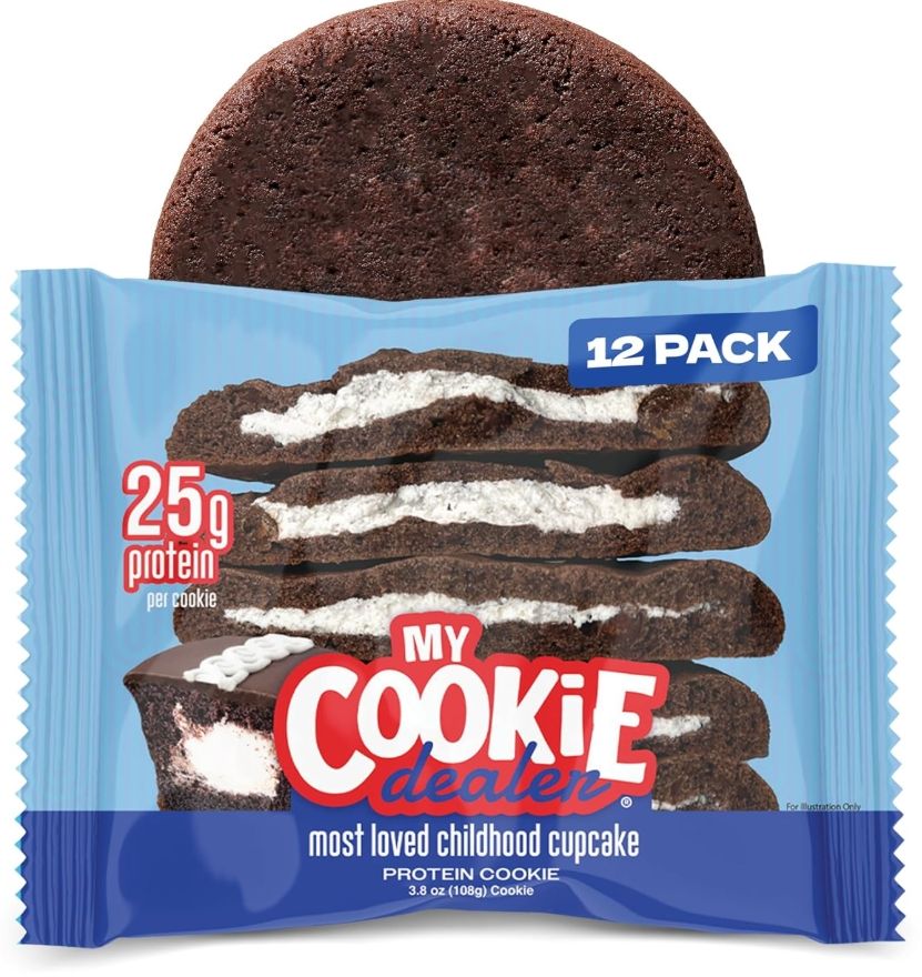 My Cookie Dealer 25g Protein 12 cookies  Most Loved Childhood Cupcake Flavor