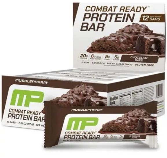 Muscle Pharm Combat Protein Bar 20g Protein 12 Bars Chocolate Cake Flavor