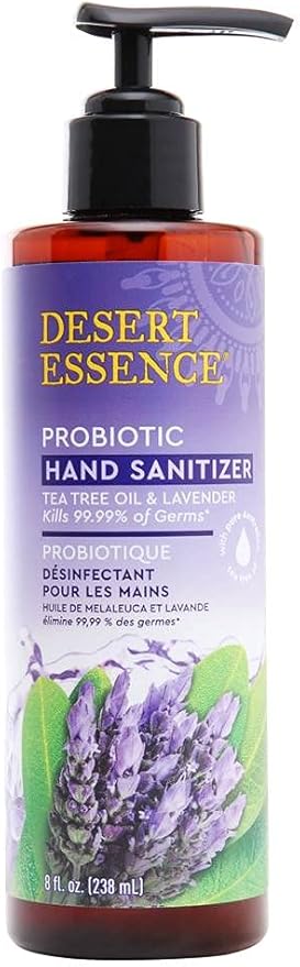 Desert Essence Probiotic Hand Sanitizer Tea Tree & Lavender 8/oz-OUT OF STOCK