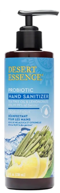 Desert Essence Probiotic Hand Sanitizer Tea Tree & Lemongrass 8/oz-OUT OF STOCK