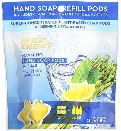 Desert Essence Soap Pods Refill Lemongrass 3.8fl.oz.