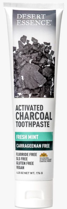 Desert Essence Toothpaste Tea Tree Charcoal 6.25oz