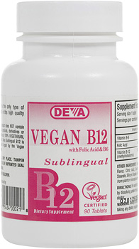 Deva Vegan Natural Vitamin B-12 (Sublingual)  90 TAB