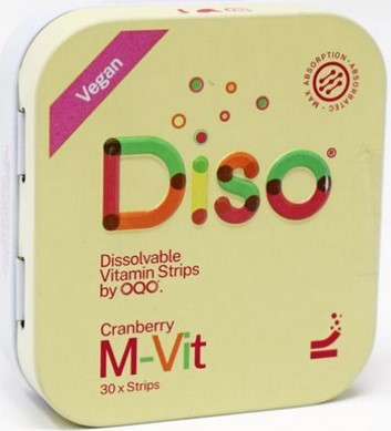 DISO M-VIT Dissolvable Supplement Strips Cranberry 30 strips