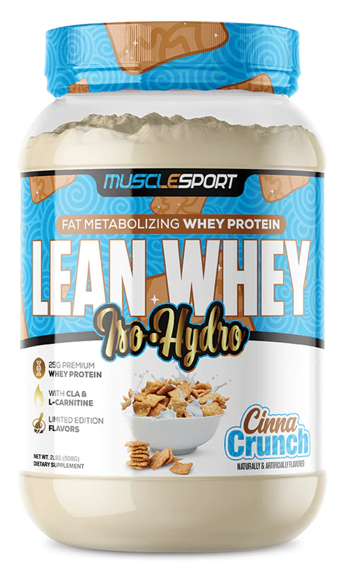 Muscle Sport Lean Whey Iso-Hydro 2pnds 26Serv Cinna Crunch
