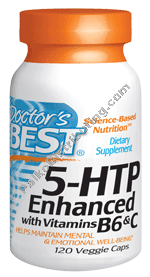 Doctors Best - 5 HTP w/ Vitamin B6 and C 120 vgc