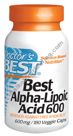 Doctors Best - Alpha Lipoic Acid 600mg 180 vgc