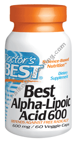 Doctors Best - Alpha Lipoic Acid 600mg 60 vgc