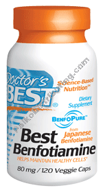 Doctors Best - Benfotiamine 80mg 120 vgc-UNAVAILABLE