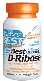 Doctors Best - D-Ribose w/ BioEnergy Ribose 120 vgc