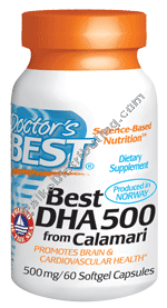 Doctors Best - DHA 500 from Calamari 60 sfg-UNAVAILABLE
