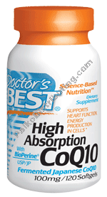 Doctors Best - High Absorption CoQ10 100mg 120 sfg