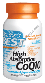 Doctors Best - High Absorption CoQ10 100mg 120 vgc
