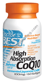 Doctors Best - High Absorption CoQ10 100mg 60 sfg