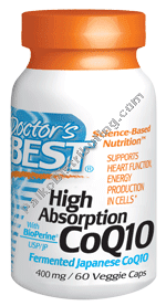 Doctors Best - High Absorption CoQ10 400mg 60 vgc