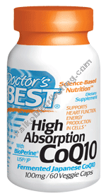 Doctors Best - High Absorption CoQ10 60 vgc