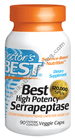 Doctors Best - High Potency Serrapeptase 120,000 90 vgc