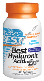 Doctors Best - Hyaluronic Acid w/ Chondr Sulfate 180 cap