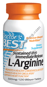 Doctors Best - L-Arginine Sustained & Immediate 120 cap