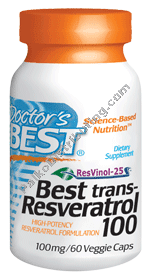 Doctors Best - Resveratrol 60 vgc