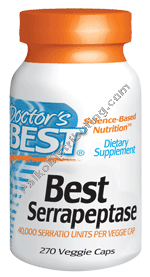 Doctors Best - Serrapeptase 40,000 Units 270 vgc-UNAVAILABLE