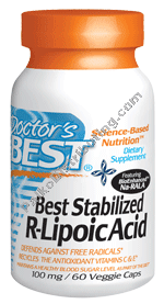 Doctors Best - Stabilized R-Lipoic Acid 100 mg 60 vgc