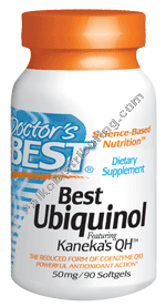 Doctors Best - Ubiquinol w/ Kaneka's QH 50mg 90 sfg