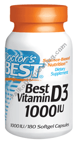 Doctors Best - Vitamin D 1000IU 180 sfg