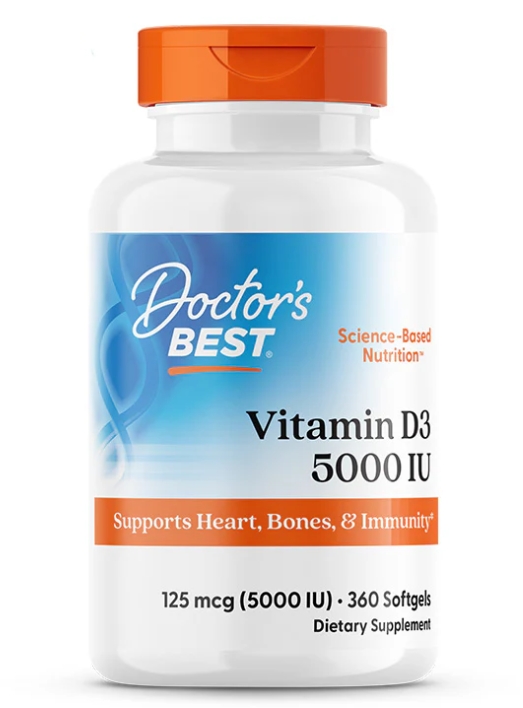 Doctors Best - Vitamin D3 5000 IU 360sg