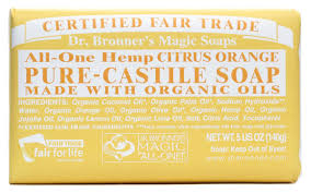 Dr. Bronner'S Magic Soaps Organic Castile Citrus Bar Soap Orange 5 oz