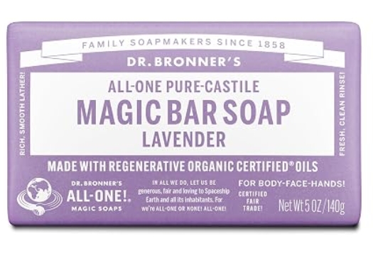 Dr. Bronner's Magic Soaps Organic Castile Bar Soap Lavender 5 oz