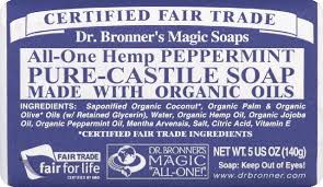 Dr. Bronner'S Magic Soaps Organic Castile Bar Soap Peppermint 5 oz