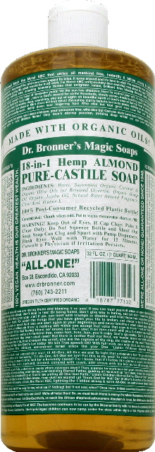 Dr. Bronner'S Magic Soaps Organic Castile Liquid Soap Almond 32 oz