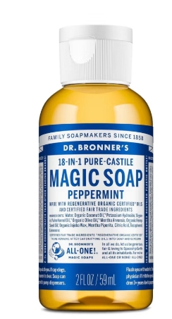 Dr. Bronner'S Magic Soaps Organic Castile Liquid Soap Peppermint 2 oz