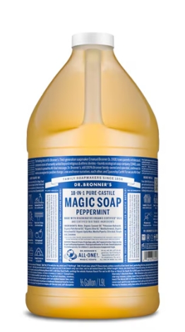 Dr. Bronner'S Magic Soaps Organic Castile Liquid Soap Peppermint 64 oz